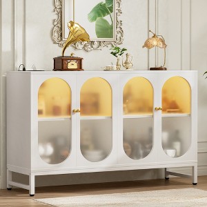 Aheaplus 47'' W Sideboard Buffet Cabinet with Power Outlet and LED Light - 1 of 4