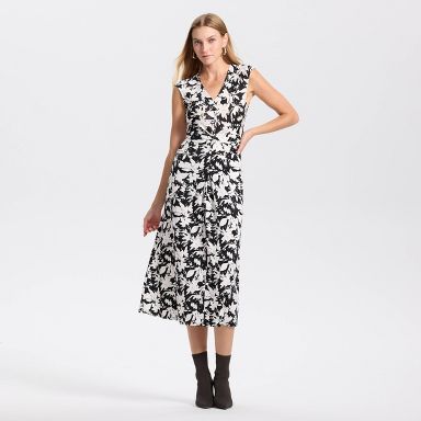 a new day black floral dress Barney's New York