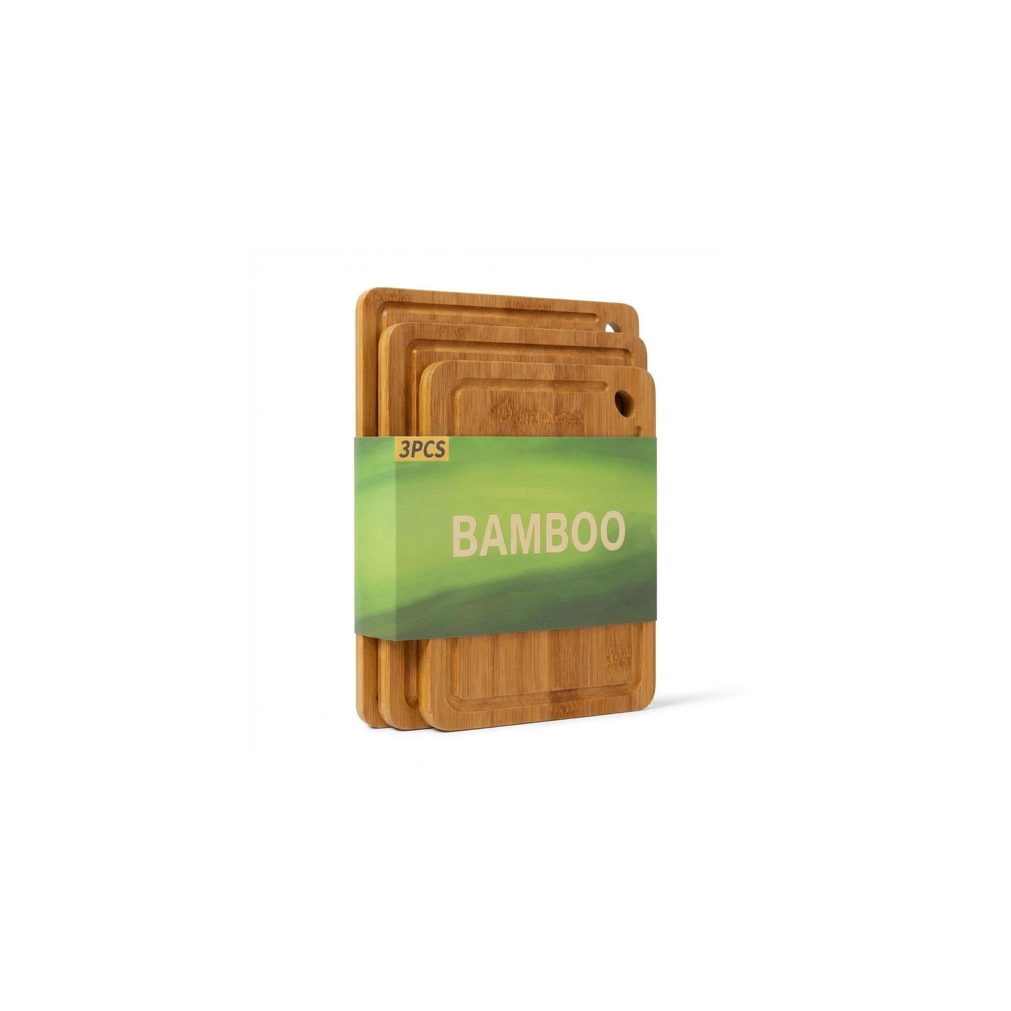 Bamboo Cutting Board Set of 3,Cutting boards for kitchen,Wooden Chopping Boards with Juice Groove,Handle for Kitchen,Butcher Boards
