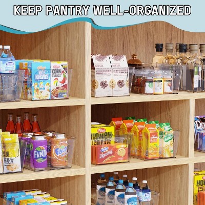 Tree City 4-Pack Clear Pantry Organizer Bins with Removable Dividers - Stackable Kitchen & Fridge Storage Containers — фото 5