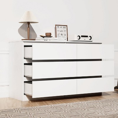 White Nursery Dresser with Soft Close Drawers