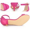 Perphy Women's Open Toe Buckle Ankle Strap Kitten Heel Sandals - 3 of 3