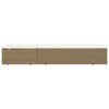 vidaXL Sunlounger Poly Rattan Brown and Cream White - 3 of 4