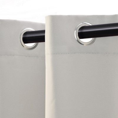 Chrome Solid Blackout Grommet Curtain Panels, 52" x 108" Set of 2