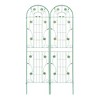 MAYEERTY 4 Pack Metal Garden Trellis 86.7 x 19.7 Inch Rustproof Climbing Plants Support Green Outdoor Flower - 3 of 4
