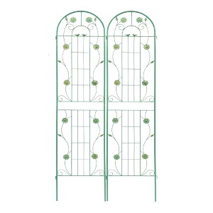 2Pcs Garden Trellis, Multi-purpose Anti-rust Country Style Outdoor Plant Trellis Support for Garden Decoration - 1 of 4