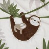NoJo Jungle Gym 4 Piece Nursery Crib Bedding Set - Grey, Brown and Green Comforter, 100% Cotton Fitted Crib Sheet, Crib Skirt, and Storage - 4 of 4