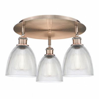 Castile - 3 Light Flush Mount In Industrial Style-9.5 Inches Tall and 17.75 Inches Wide