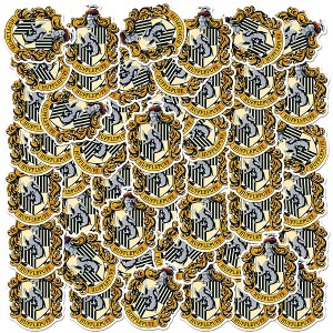 Harry Potter Hufflepuff Crest 50ct Vinyl Large Deluxe Stickers Variety Pack - Laptop, Water Bottle, Scrapbooking, Tablet, Skateboard, Indoor/Outdoor - 1 of 4