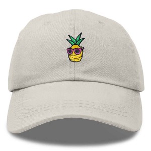 Dalix Pineapple Embroidered Cap Cotton Baseball Summer Cool Dad Hat Mens - 1 of 4