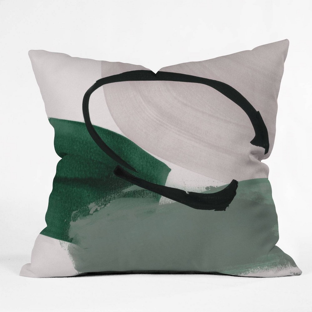 Photos - Pillow Iris Lehnhardt Minimalist Painting Throw  -Deny Designs: Contemporary Geometric Design, Indoor Square Cushion