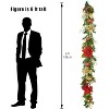 TackView 6 Ft Pre-Lit Christmas Garland with 20 Led Lights, Xmas Garland, Garland with Timer for Mantle Staircase Table Decoration - 2 of 4