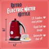 Nostalgia WK17RR Retro 1.7-Liter Stainless Steel Electric Water Kettle with Strix Thermostat, Retro Red - 2 of 4