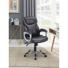 Simple Relax Adjustable Height Office Chair with PU Leather, Brown - 2 of 4