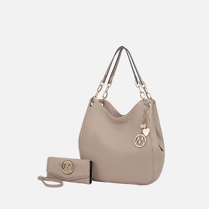 MKF Collection Ashley Vegan Leather Women’s Hobo Shoulder Bag with Wristlet Wallet by Mia K- - 1 of 4