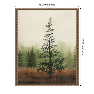 Grace Popp Young Evergreen II Bronze Framed Canvas Print