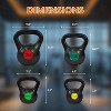 Gulches Wide Grip 3-Piece or 4-Piece Kettlebell Exercise Fitness Weight Set, Include 5 lbs, 10 lbs, 15 lbs and 20 lbs, Set of 3 or Set of 4 - 2 of 4