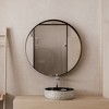 Wooakway 31.5"H Recessed Metal Medicine Cabinet Round Wall Cabinet Bathroom Storage Cabinet with 2 Adjustable Shelves - 2 of 4