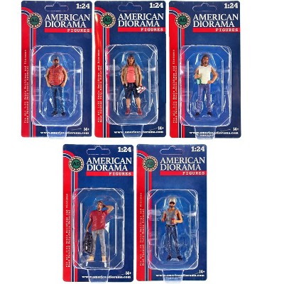 "Campers" Series 5 piece Figure Set for 1/24 Scale Models by American Diorama