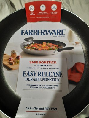 Farberware Reliance Pro 12 Nonstick Ceramic Covered Skillet With Helper  Handle Black/gray : Target