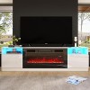 AMERLIFE TV Stand with Fireplace, LED Light Entertainment Center - 2 of 2