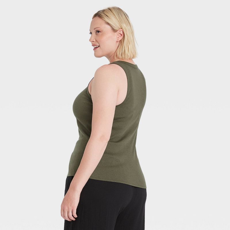 Women&#39;s Ribbed Tank Top - A New Day&#8482; Olive 4X, 2 of 4