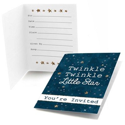 Big Dot of Happiness Twinkle Twinkle Little Star - Fill In Baby Shower or Birthday Party Invitations (8 count)