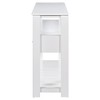Lyngins Large Entryway Table with 4 Drawers & 3 Open Shelves, Eco-Friendly P2 MDF, Painted Console Table with Metal Handles, Hallway Sofa Table - 4 of 4