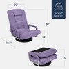 Best Choice Products 360-Degree Swivel Gaming Floor Chair w/ Armrest Handles, Foldable Adjustable Back - 2 of 4