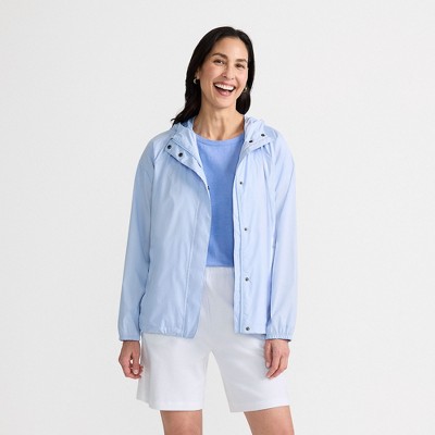 Lands' End Women's Packable Water Resistant UPF 50 Windbreaker Jacket