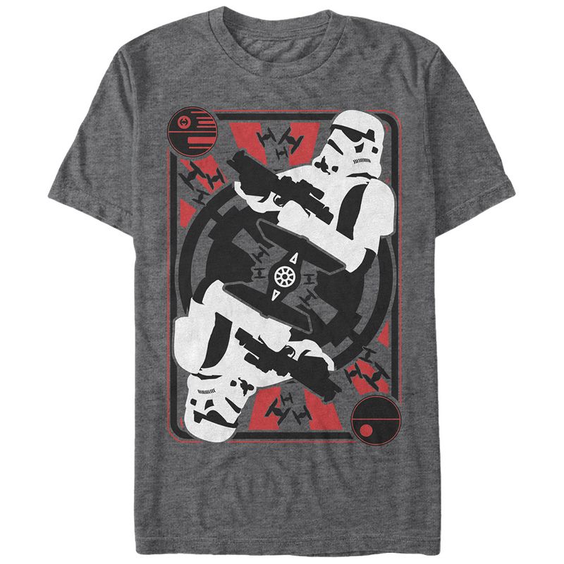 Men's Star Wars Stormtrooper Death Star Card T-Shirt, 1 of 5