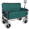 Whisen 3-in-1 Folding Wagon with Bench Seat, 500lbs Capacity, 9"x4" Beach Tires for Camping & Beach - 2 of 4