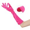 INSPIRE CHIC Women's Satin Opera Length Gloves with Pleats - 3 of 4