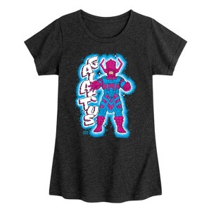 Girls' - Marvel - Fantastic Four Galactus Fitted Short Sleeve Graphic T-Shirt - 1 of 4