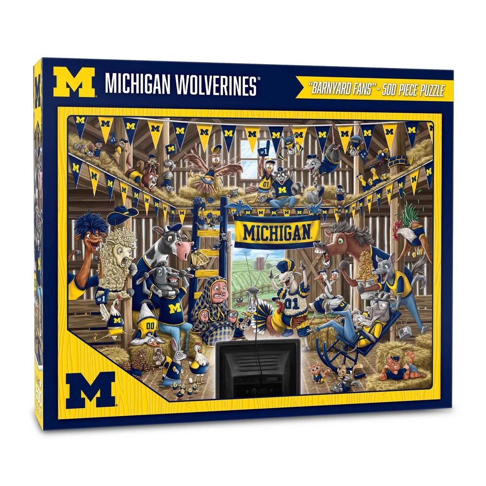 NCAA Michigan Wolverines Barnyard Fans 500pc Puzzle