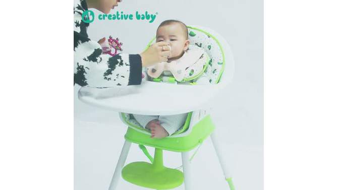 Creative Baby 3-in-1 Highchair, Booster Seat, and Kids Chair, Versatile and Safe Dot Design - Eric Carle's The Very Hungry Caterpillar, 2 of 6, play video