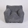 Gulches Bean Bag Seats - Gray Tufted Lounge Chair for Adults & Kids - 2 of 4