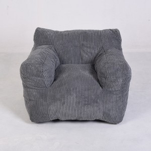 Vynxaria Bean Bag Seats - Gray Tufted Lounge Chair for Adults & Kids - 1 of 4
