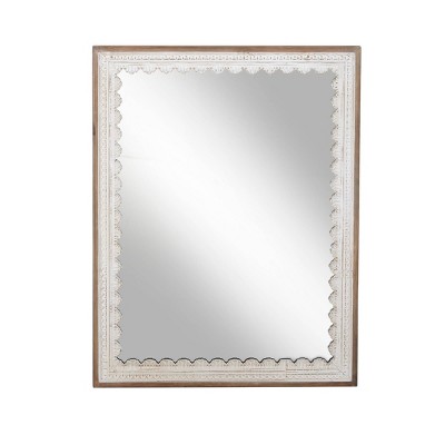 48" x 36" Modern Rectangular Wooden Framed Wall Mirror - Olivia & May