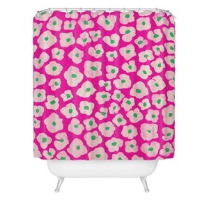 Garima Dhawan Hydrangea Shower Curtain Purple - Deny Designs: 74" Length, Microfiber, Ring Top Hanging Style - 1 of 2