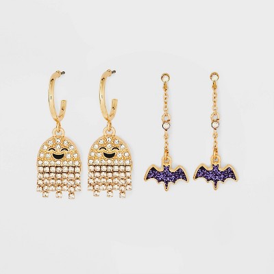 SUGARFIX by BaubleBar 'Haunt What You Got' Statement Halloween Earring Set 2pc - Gold