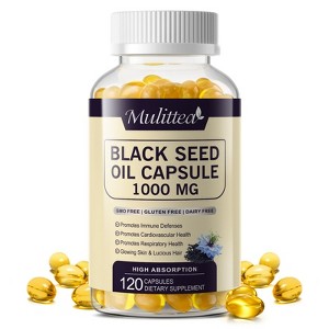 Black Seed Oil 1000mg – Cold-Pressed Black Cumin (Nigella Sativa) Capsules – 3% Thymoquinone – Omega 3 6 9 - 1 of 4