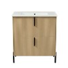 Grungis Bathroom Vanity with Ceramic Sink and Full-Extension Drawers,Freestanding Cabinet with Soft Close Drawer Slides - 4 of 4