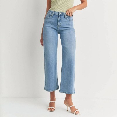 Women's Classic Slim Wide Leg Jeans - JUST BLACK DENIM