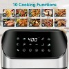 MaseiKar Air Fryer 6.2 QT Oilless 1500W Large Capacity Oven Air Fryers Healthy Cooker with 10 Preset, Visual Cooking Window, Non-Stick Basket - 2 of 4