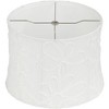 Springcrest Nimes 13" Top x 14" Bottom x 10" High x 10" Slant Lamp Shade Replacement Medium White Drum Modern Fabric Softback Washer Harp Finial - 4 of 4