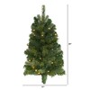 Nearly Natural 2-ft Flat Back Wall Hanging Artificial Christmas Tree with 20 Clear LED Lights - 2 of 4