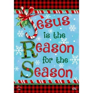 Briarwood Lane Christmas Double Sided House Flag 40x28 For Outdoor Reason For the Season For Christmas House Flag - 1 of 4
