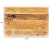 Storied Home Mango Wood Cheese and Serving Board with Laser Etched Charcuterie Spread, Natural - 2 of 4