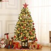 4.5FT Pre-Lit Artificial Christmas Tree w/ 300 LED Lights, Green Full Xmas Tree with 8 Lighting Modes, Hinged Design, 460 Branch Tips - 4 of 4